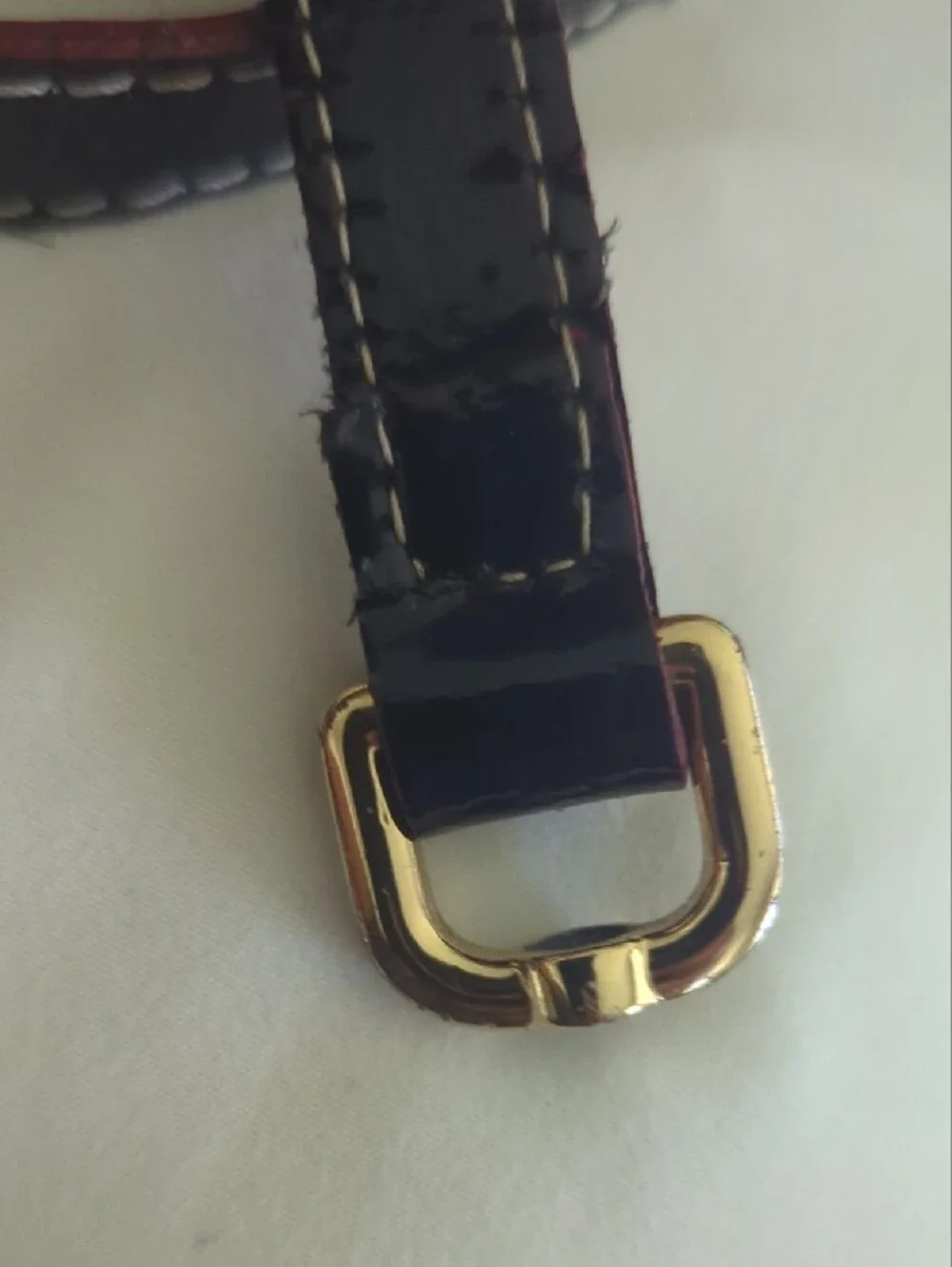 Arcadia Navy/Red Leather Crossbody Strap Gold Hardware *Use For Parts or Fix*49L